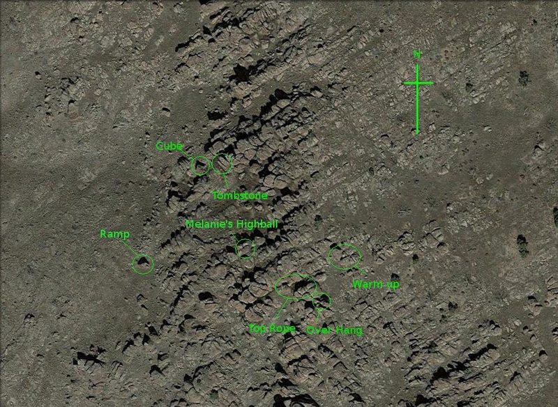 i took the locations from some of the individual boulders and compiled them on one photo, i haven't been here just planning on going soon, so if i misplaced something i'm sorry