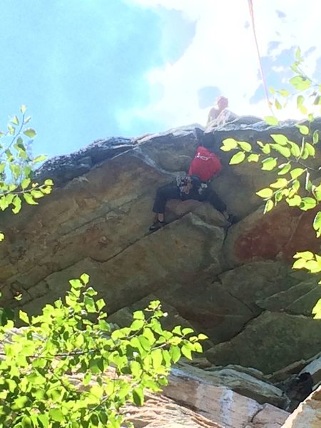 Me and Melissa following on Stannard's Roof 