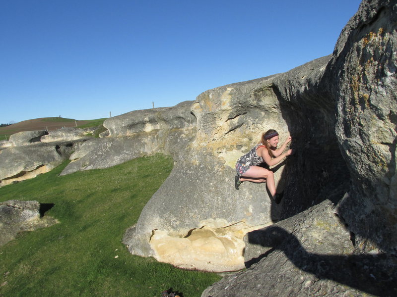 Crimping the shadow, Elephant Rocks, Duntroon, New Zealand