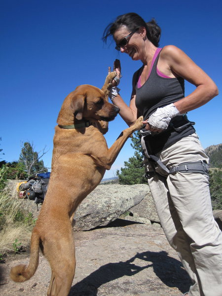 ollie was psyched to be out with his mom,tina.