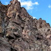 Climber at the Thunder -> Pyramid crux.