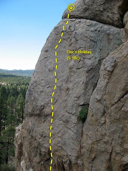 Doc's Holiday (5.10c), Holcomb Valley Pinnacles