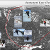 Santanoni Mtn. East (Twin) Slide - Winter. Thanks to Drew Haas for use of the aerial photograph.