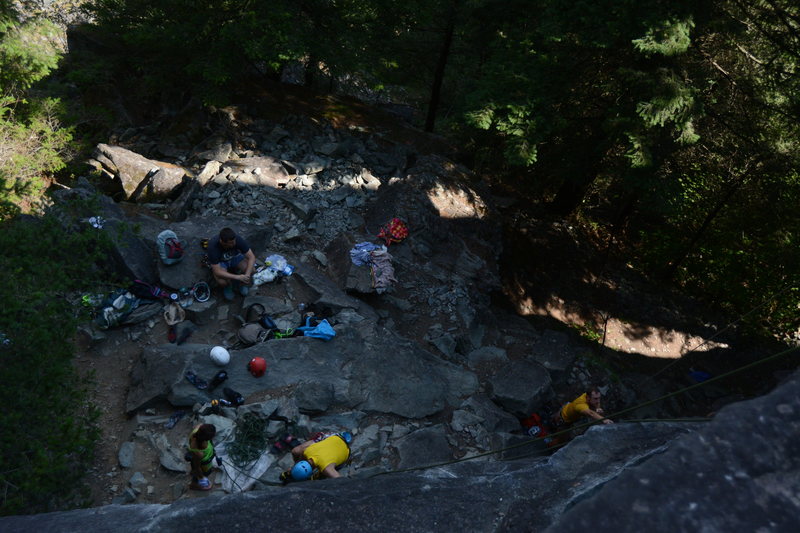 Looking down at the area at the base of the Eastern Block Middle