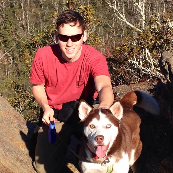 Aksel and I on top of Lookout Rock.