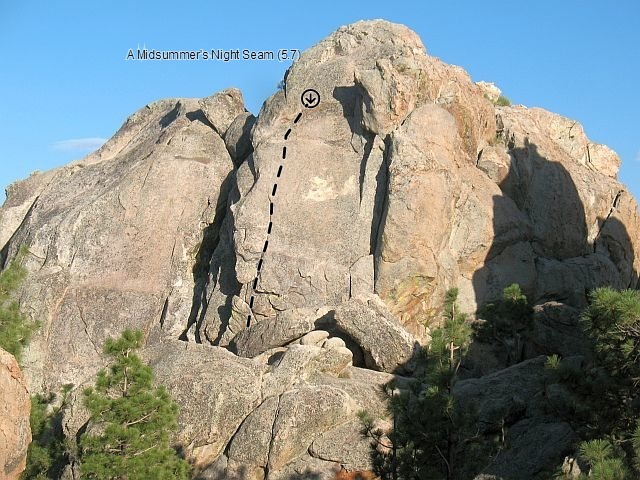 A Midsummer's Night Seam (5.7), Holcomb Valley Pinnacles