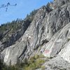 view of the Jericho buttress from the nature center bridge.