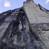 The first real pitch, amazing corner and felt soft for 5.11a (easier than OZ in Tuolumne)