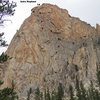 Astro Elephant route overview shot taken from the campsite across Saddleback Lake. August 2014