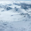 Northern peaks of Tongariro National park in winter