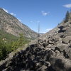 Boulder field approach from the far right.