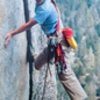 Patagonia ad (1983) featuring Lynn Hill on Insomnia (5.11b), Suicide Rock<br>
<br>
Photo by Rick Ridgeway 