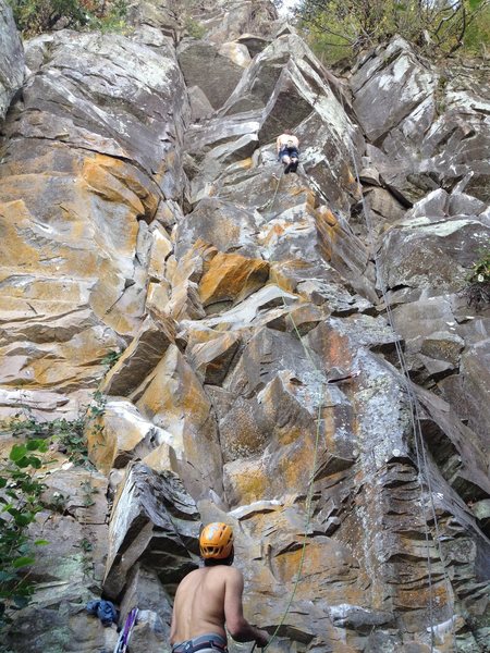 Ethan Vella, just before the crux of Breaking Through the Layers.