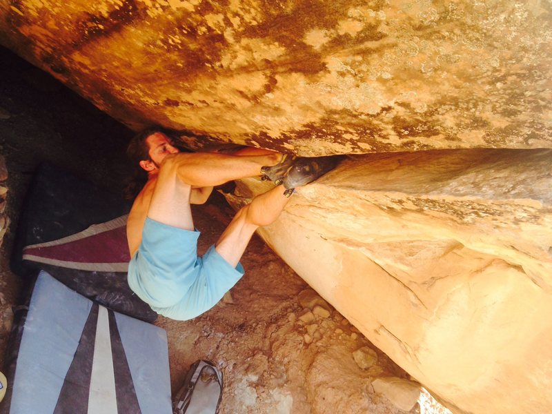 Ryan working the second half of the roof crack portion. 