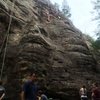 Learning to climb on the classic test pieces Camels Hump and The Gully 