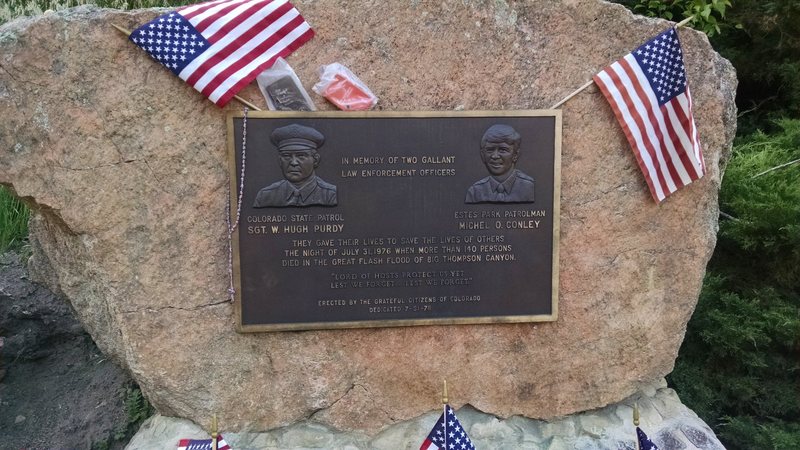 Memorial near Nancy's Rock.