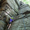 Climbing at Rose Ledge in Massachusetts.