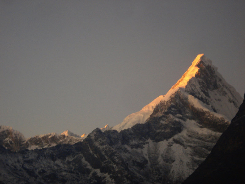 Artesonraju´s North ridge as seen from Alpamayo base camp, after a night long storm.