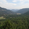 The Kettle Valley - looking east from the top of Lower Wall Tonata Creek Wall.