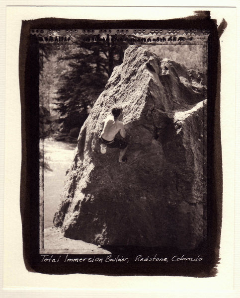 Redstone Boulders, Total Immersion Boulder, platinum print from type 55 negative