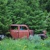 Here is the sweet old Dodge left in the meadow.  This is about 15-20 minutes into the hike.