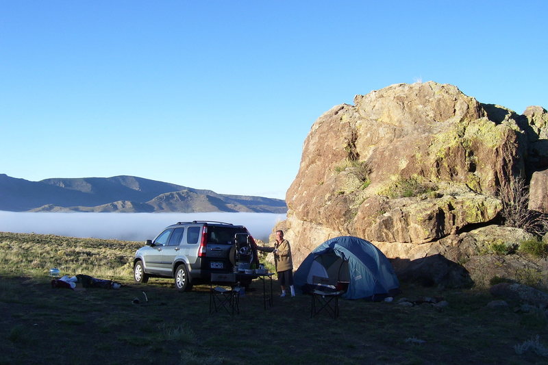 Above the clouds in the San Luis Valley.