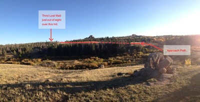 The approach for the Third Lost Wall, viewed from the parking area.