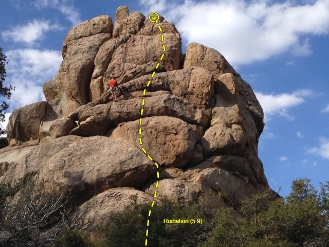 Ruination (5.9), Holcomb Valley Pinnacles 