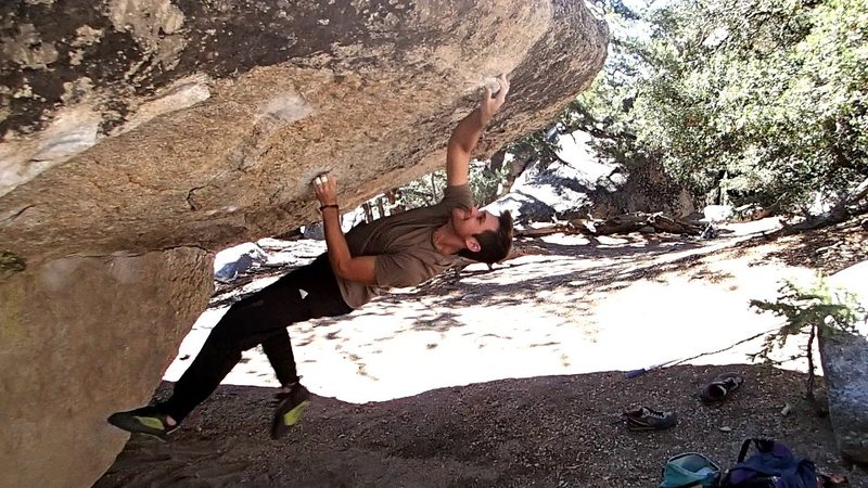 Sticking the dyno with a right hand.