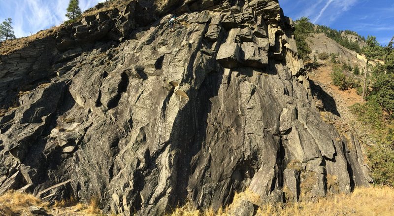 Windy slab in all it's glory. KT is at the shared anchor for Icon, East Wind and Dark Apron.