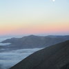 A view of dawn breaking from Arroyo Agua Grande, which separates Cerro Negro and Cerro Mamalluca