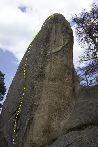 Jacob Mader leading up Static Cling(5.10) in Chopping Block.