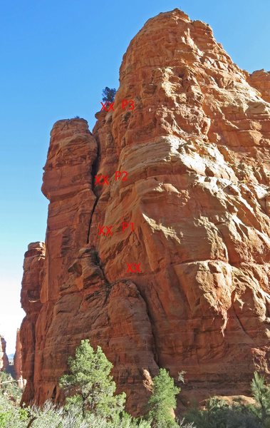 The route as seen from the notch.