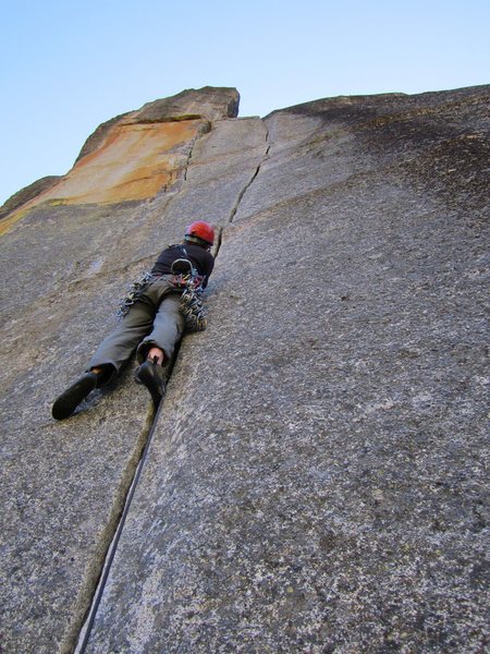 Looking up from start of pitch 3