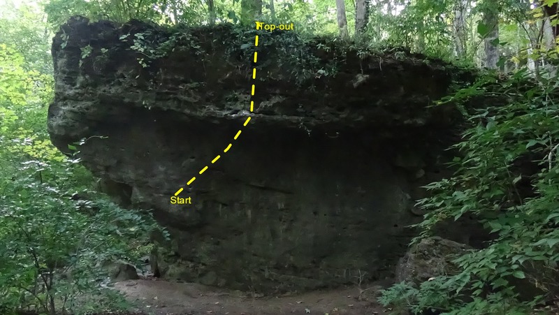 South face of Mavericks Boulder.  Ripping Waves V2-V3