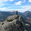 Deb pauses on her scramble of P3's ridge.