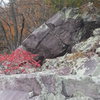 Boulder near the top of the field half way up