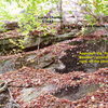 Looking UP at the START of Lucky Charms from the "base area" 30-40 ft right of the start of "Pillars of Dickulese". 