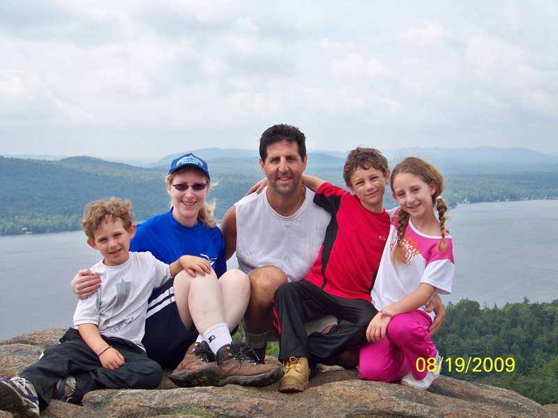 The Chalnick Family on top of Rocky Mountain, Inlet NY
