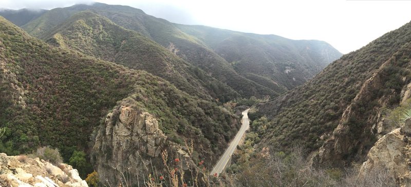 <em>Looking down the canyon.</em>