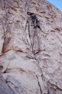 Christopher Mitchell getting his first trad lead in on Frosty Cone
