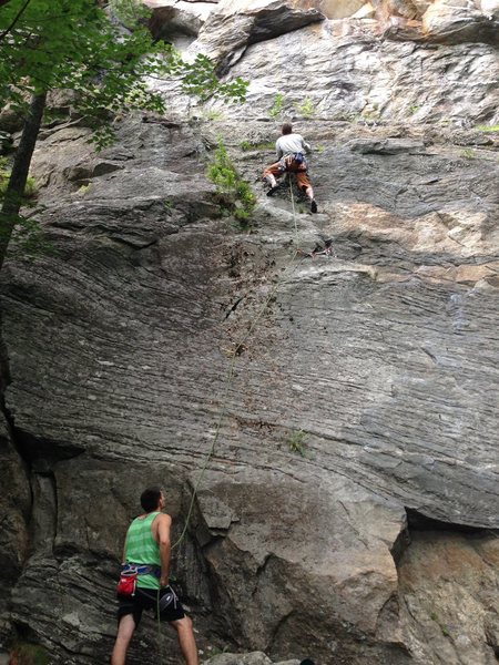 Here's a butt shot of me leading Working Man this past summer...