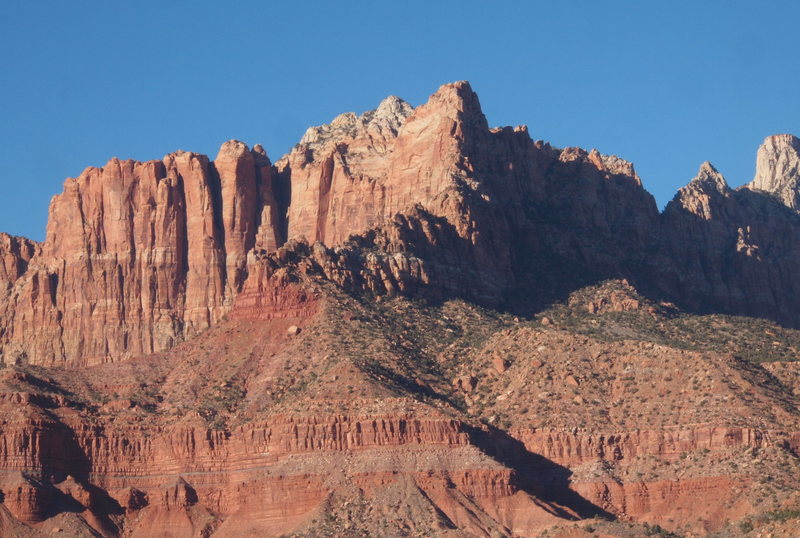 Mount Kinesava and "Cowboy Ridge" (the obvious ridge on the light/shadow line)