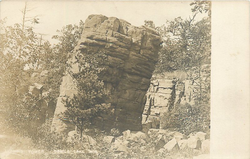 1906 Photo Postcard of Leaning Rock