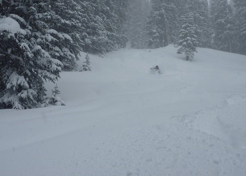 Scott skiing mid November pow on RMP