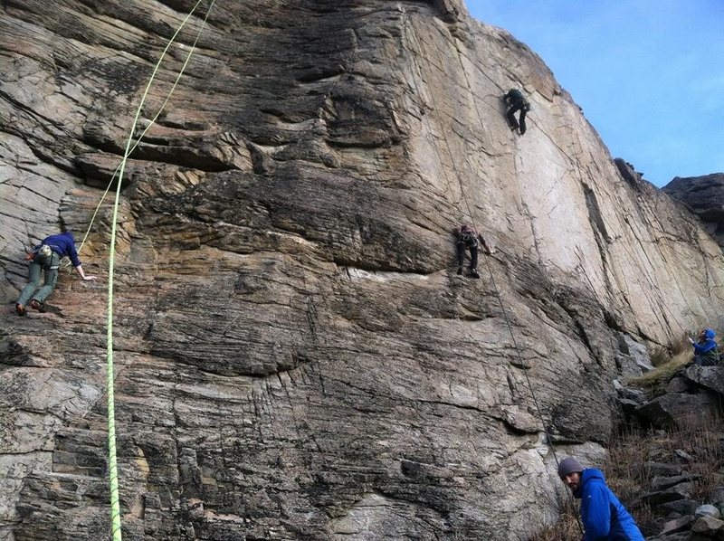 Climbing by Wenatchee in January.