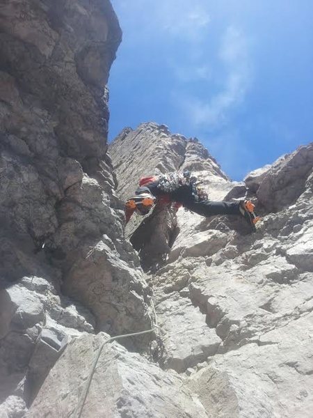 Epic butt shot. Phil Wortmann slaying the crux!