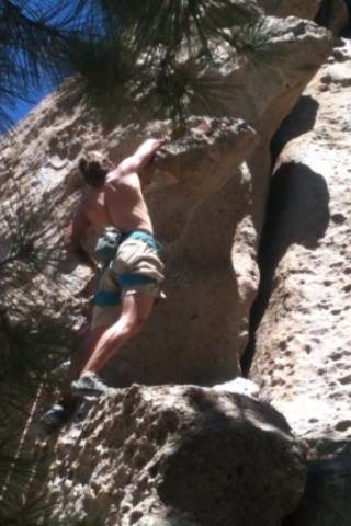 Leading Stegasaurus (5.9). Clark Canyon outside of Mammoth, CA