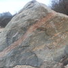 A view of the small boulder closest to the stairs. This is the side facing away from the stairs.