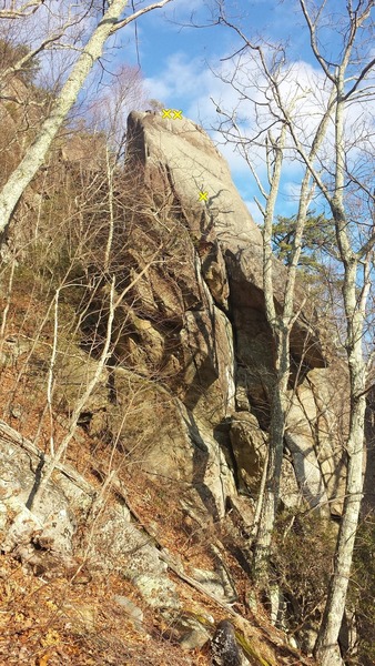 Hell is the prominent crack in the middle that ends at the top of the upper slab.